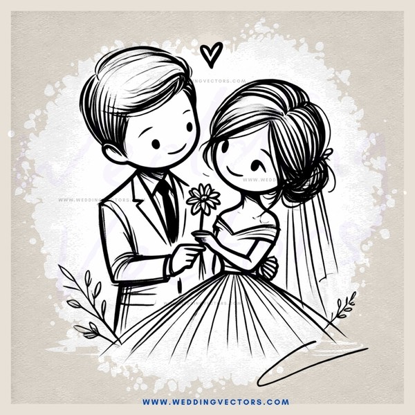 a boy and girl hold a flower and smile