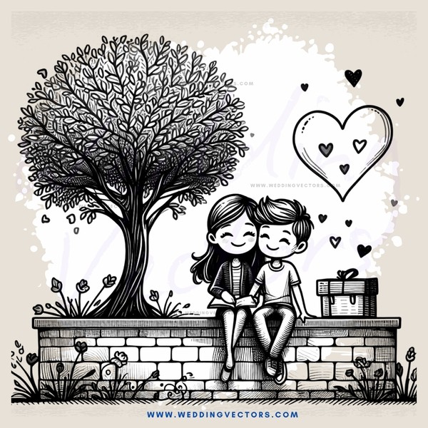a couple's love story by a tree