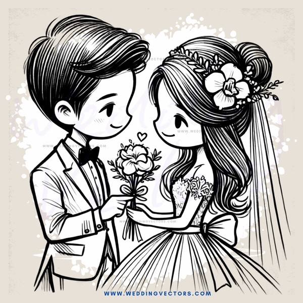 love & marriage clip animation (couple)