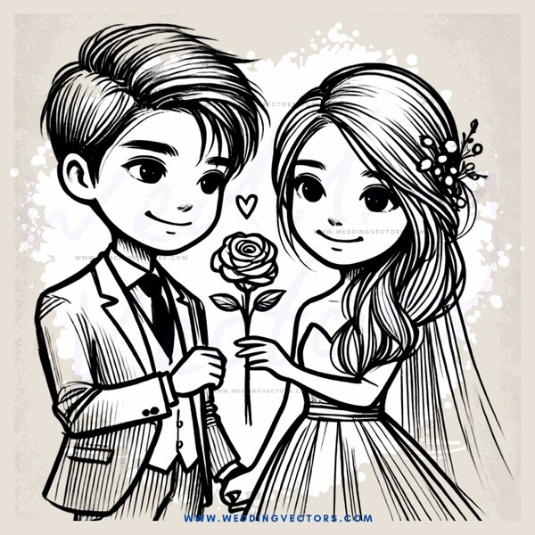 a couple holding hands and roses