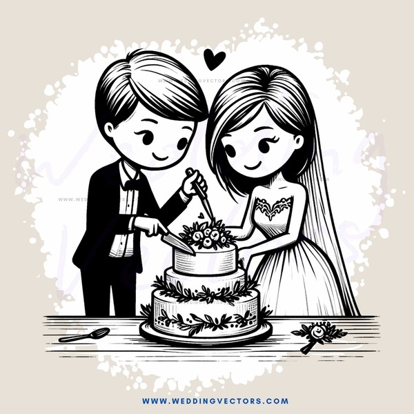 a couple cutting their wedding cake together