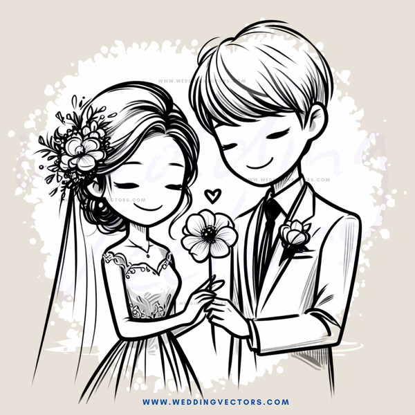 wedding pillow with love knot design in black and white