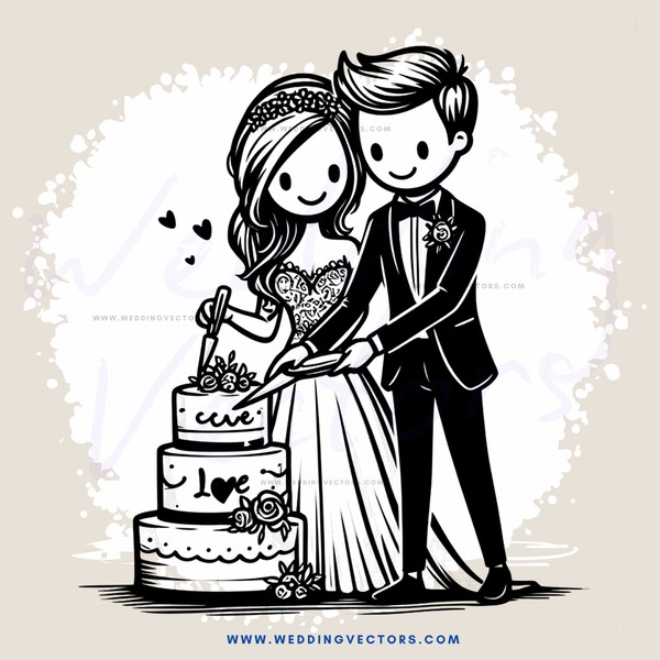 wedding cake cutting ceremony