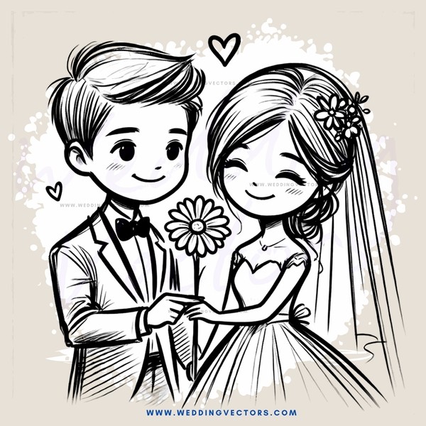 a boy and girl holding hands and smiling
