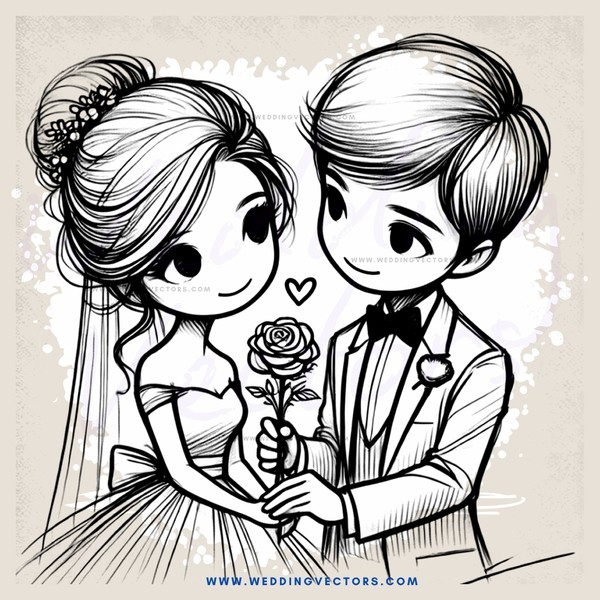 a couple holding hands and a rose