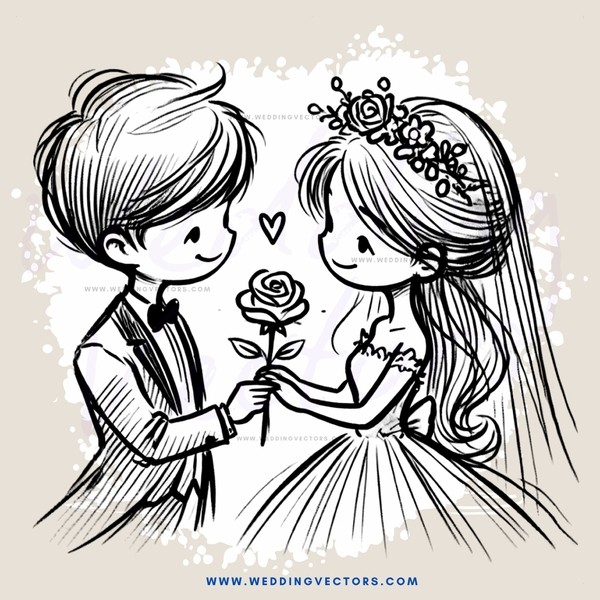 a young couple exchanging roses