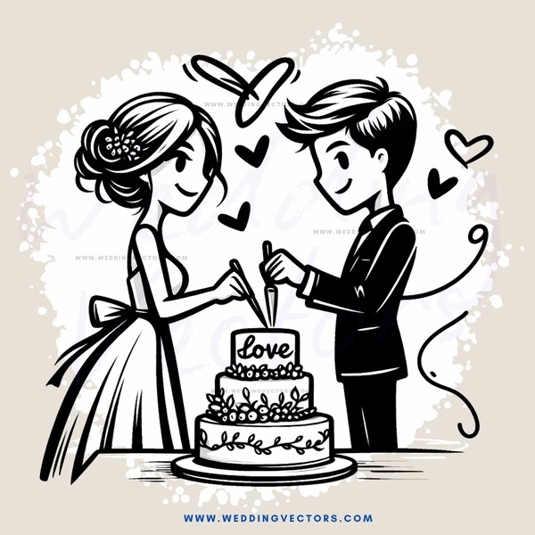 wedding cake cutting ceremony