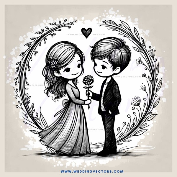 a couple's picture framed in an arch of flowers