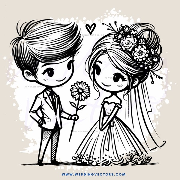 a young bride and groom exchanging vows