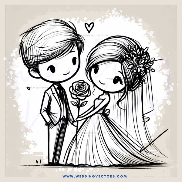 a couple holding hands and flowers