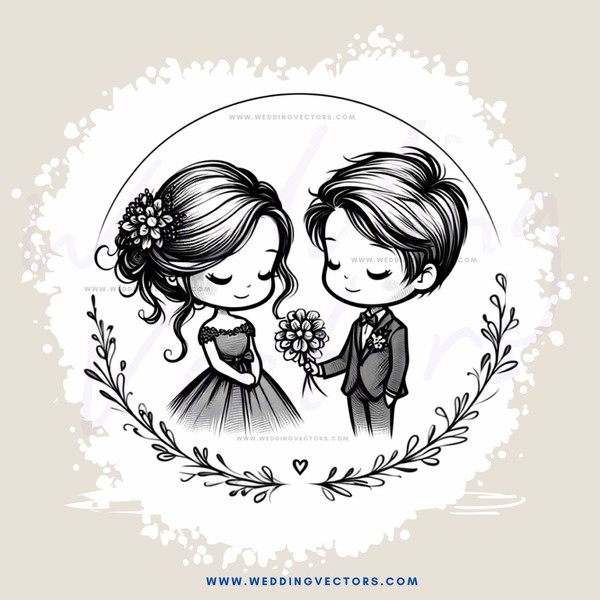 couple holding flower leaves and berries