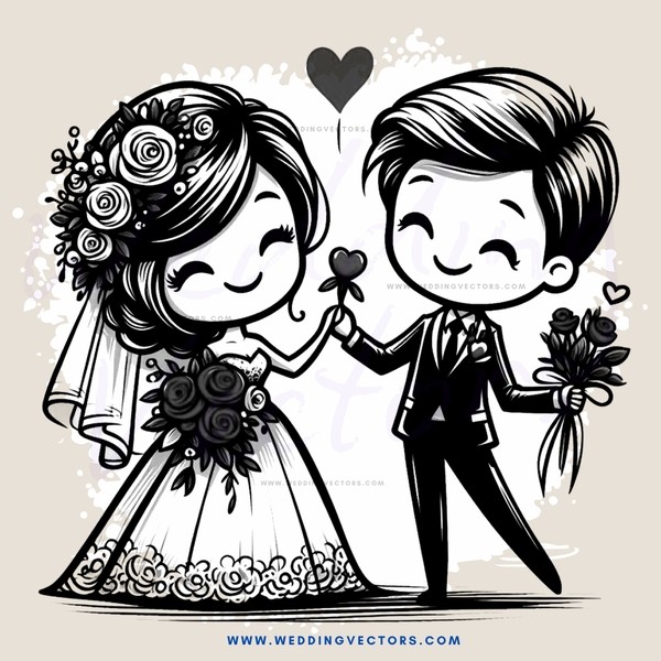 two people holding hands and flowers