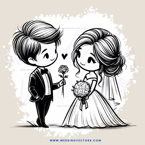 a bride and groom sharing their love