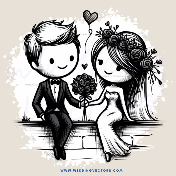 wedding couple posing for picture