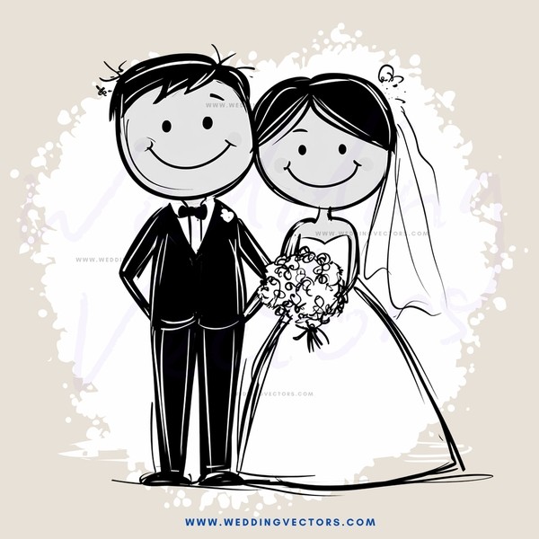 a happy bride and groom pose for their picture