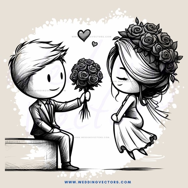 two people kissing with roses in their hair