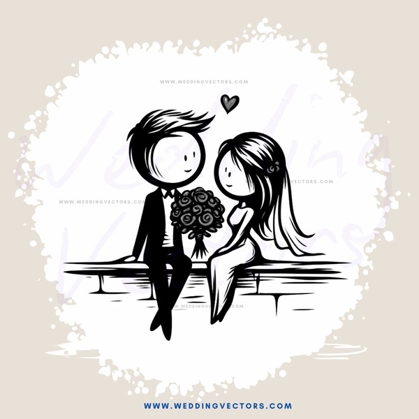 a couple sitting together with roses and an "i love you" heart