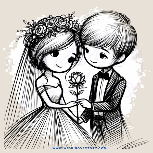 engagement picture for couple with flowers in hair