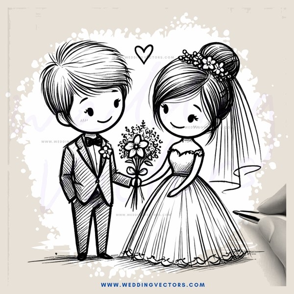 wedding portrait with flowers and ring
