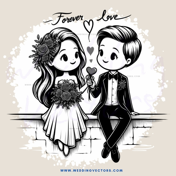 forever love couple on wall
