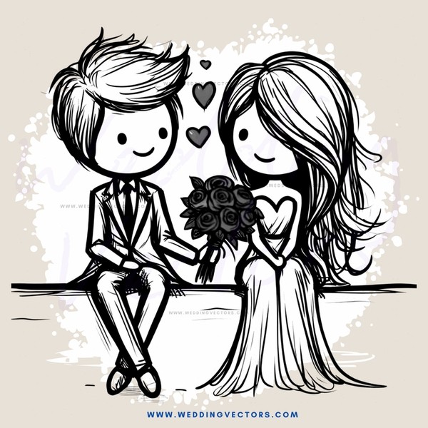 love story in cartoon style