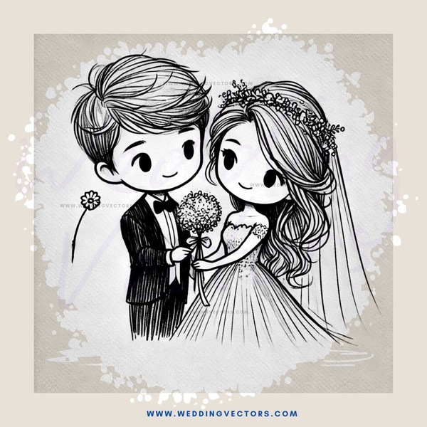 wedding couple posing for picture