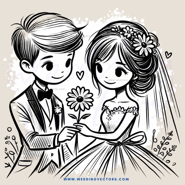 a young couple in black and white