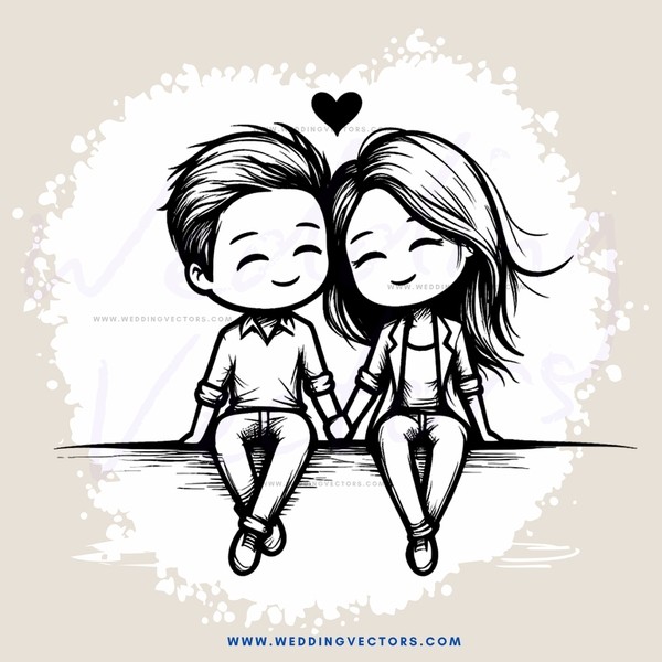 a boy and girl on a bench smiling at each other