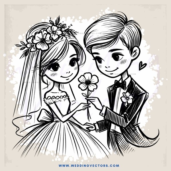 wedding couple posing for picture