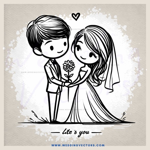 a wedding picture with love