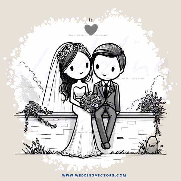 a bride and groom on their wedding day