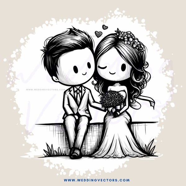couple posing for picture at wedding