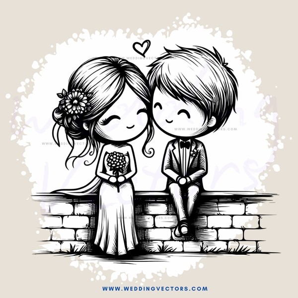 two people sitting on a wall