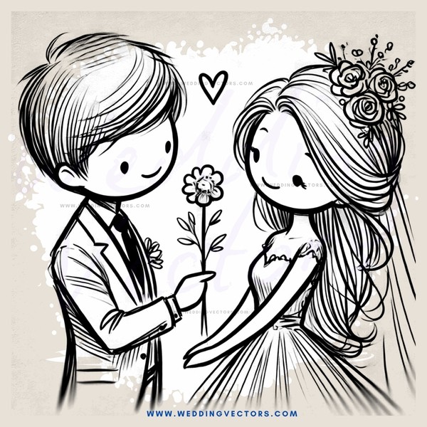 an engagement sketch