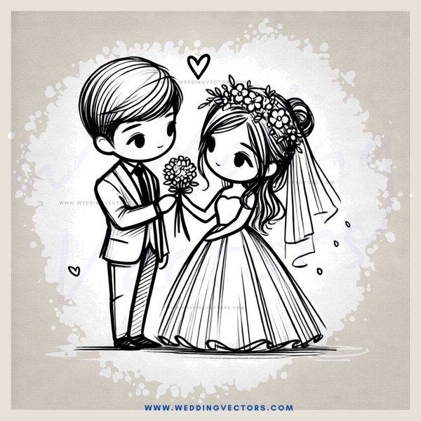 a boy holding flowers for a bride