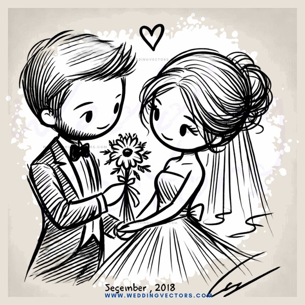 wedding couple's picture in black and white (september 7, 2018)