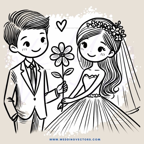 a bride and groom