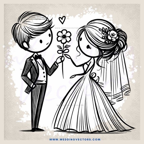 a bride and groom share their first kiss