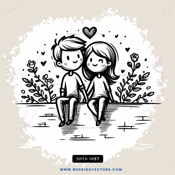boy and girl sitting close together