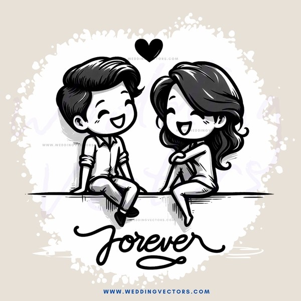 forever couple in black and white