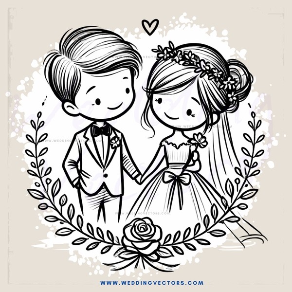 bride and groom picture in black and white