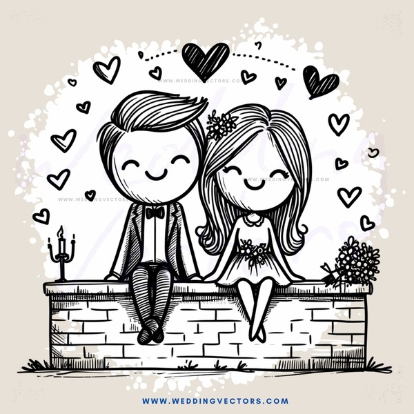 lovers on a brick wall