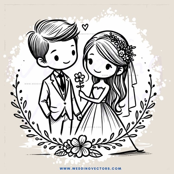 a bride and groom