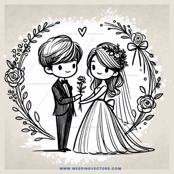 a couple in black and white