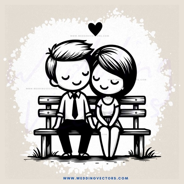 two people on a bench