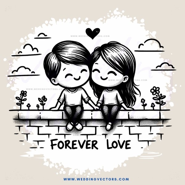 forever love kissing couple