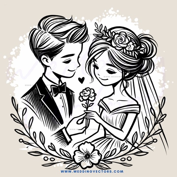 a couple's wedding day