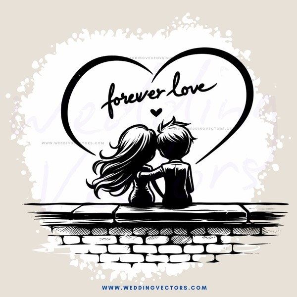 forever love cartoon drawing