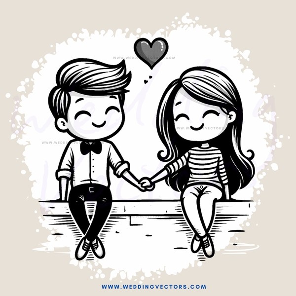 a boy and girl holding hands, one with bowtie
