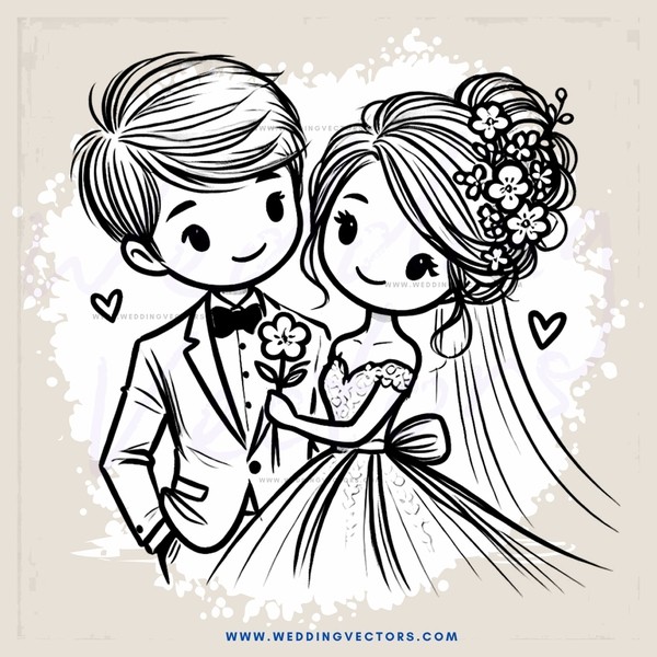 newlyweds hugging